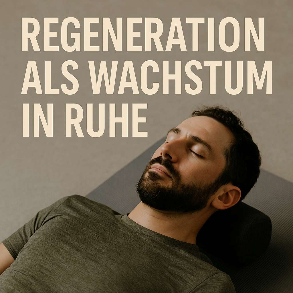 Mann mit geschlossenen Augen liegt zur Regeneration entspannt auf einer Trainingsmatte